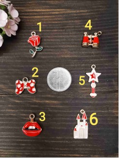 Подвеска металл "Ассорти №2" (красный)
